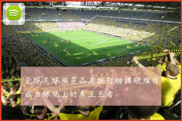 全球足球明星品质排行榜揭晓谁将成为球场上的真正王者